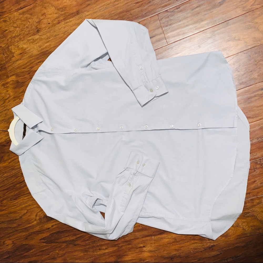 Perry Ellis Button Down Long Sleeve Gray XLT